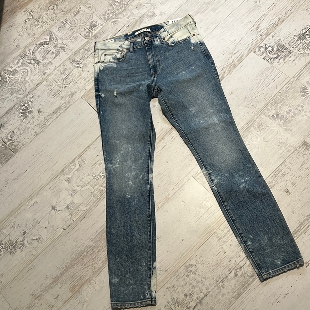PacSun Men’s Stacked Skinny Jeans Bleach Splatter 32 x 32 NWT